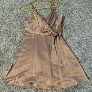 Satin wrap dress